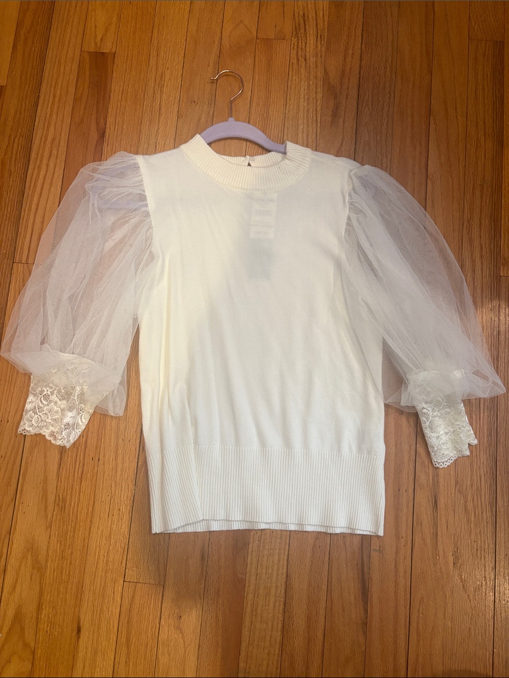 Gracia Ivory Ribbed Knit Sweater Top Bride